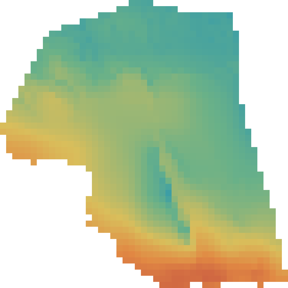 Colour map of modelled annual solar electricity output across St Elizabeth.